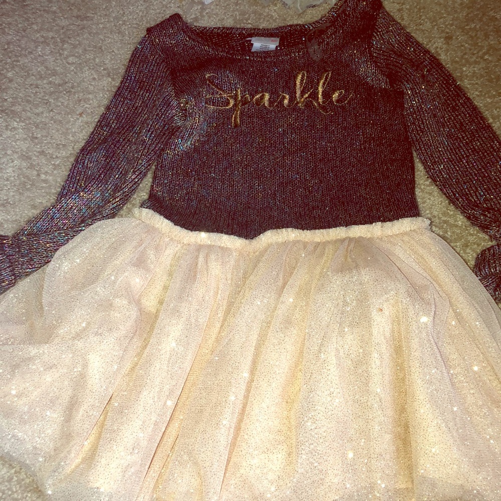 Sweater and tulle dress